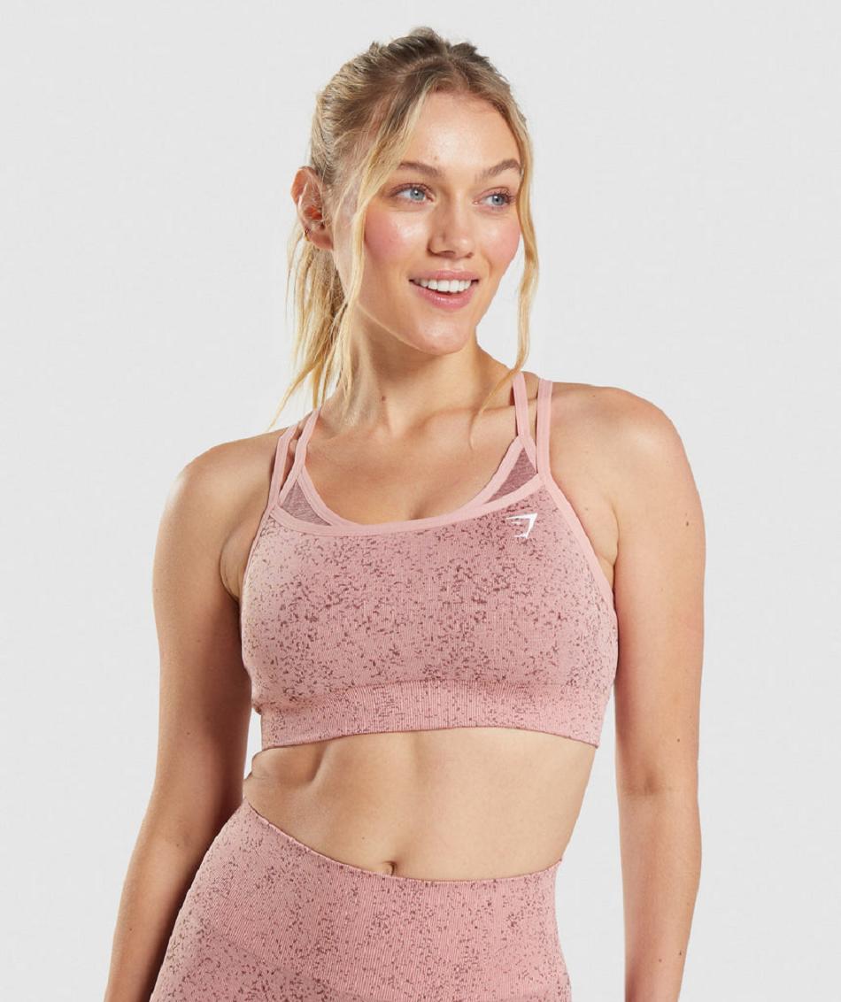 Gymshark Adapt Fleck Seamless Ženske Sportski Grudnjak Roze | HR 3388CTV